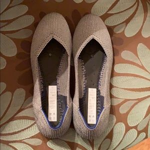 Rothy’s Black Birdseye Round Flats. Size 7